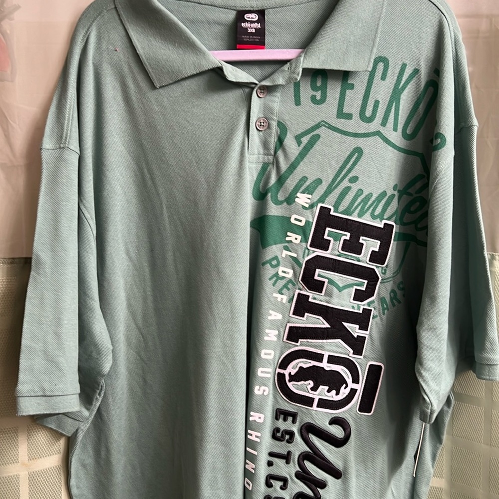 Ecko Unltd Light Green 3XB Big polo NWT